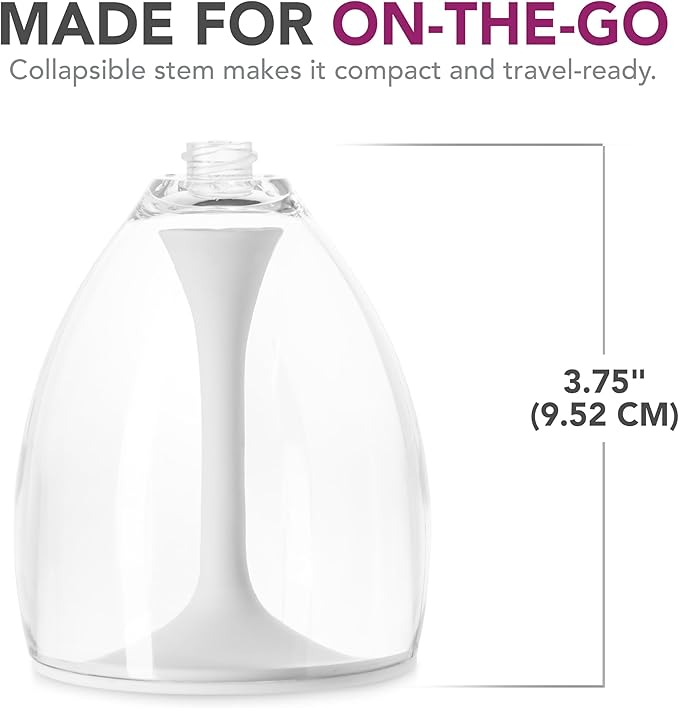 Joie Wine Glass To Go, Portable Wine Glass, Detachable Stem, BPA-free