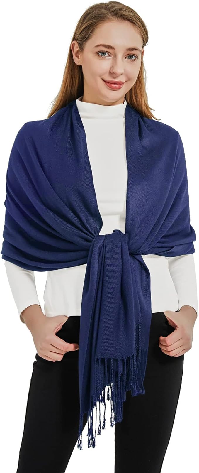 Soft Silky Pashmina Shawl Wraps Solid Colors Scarf for Wedding Evening Dresses
