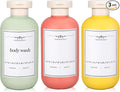 3 PACK Travel Shampoo Bottle, Empty Plastic Squeeze Bottles 6.8oz with Flip Cap, Lotion Container for Toiletries Travel Size Shampoo and Conditioner