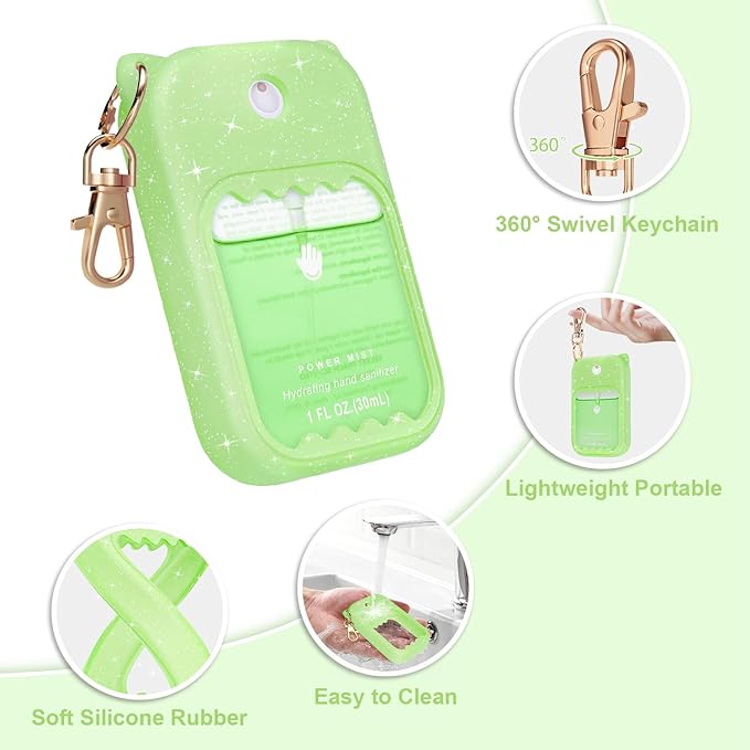 Hand Sanitizer Spray Case for Touchland Silicone Touchland Case Keychain Cute Hand Sanitizer Holder Keychain Compatible with Touch land Power Mist Gentle/Glow Mist