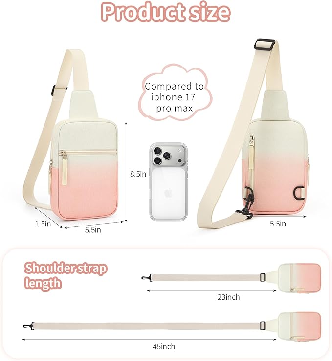 Mothers Day Gifts for Daughter, Birthday Graduation Gifts for 8 9 10 11 12 Year Old Teens Girls Her,Fanny Pack Sling Crossbody Bag Belt Bags Purse, Preppy Teen Girl Gift Trendy Stuff Travel Essentials