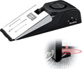 AceMining Door Stopper Alarm with 120dB Siren, Floor Mount Type, Rubber Security Door Wedge for Home, Hotel, Travel, Black