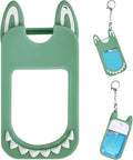 Silicone Case Compatible with TOUCHLAND 30ml/1oz Hand Sanitizer Spray, Vibrant Colors, Cute Style (Green)