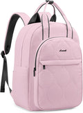 LOVEVOOK Laptop Backpack for Women, College Travel Backpack Puffer Womens Backpack for 15.6 Inch Laptop, Computer Water-Resistant Quilted Casual Daypack, Pink