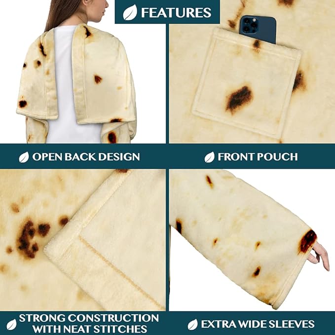 PAVILIA Wearable Blanket with Sleeves for Adult Women Men, Cozy Fleece Warm Wrap Throw with Arms, Gifts for Christmas, Wife