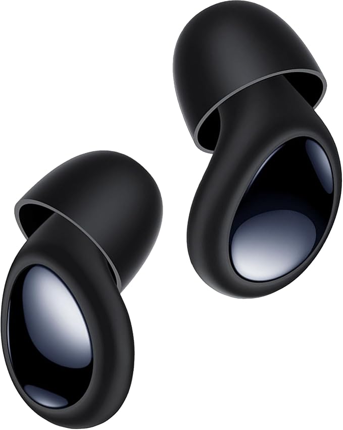 45dB Ear Plugs for Sleeping Noise Cancelling Ear Plugs for Noise Reduction & Snoring, Concerts, Earplugs for Sleep,Sider Sleepers Airplane, Silicone Earplugs Reusable Concert Ear Plug Case Black