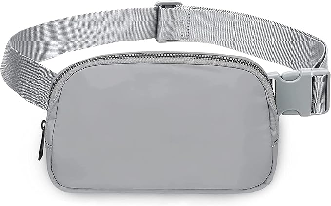 Belt Bag for Women Fanny Pack Dupes, Fashion Crossbody Waist Pack Bag with Adjustable Strap, Everywhere Belt Bag for Travel Outdoors Running Hiking（Grey）
