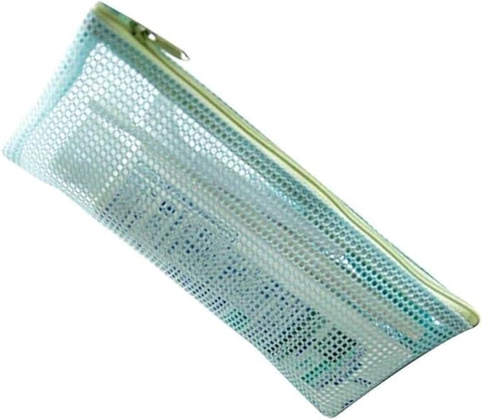 Happyupcity 2PCS Creen Mesh Nylon Storage Bag with Zipper Small Makeup Bag Toothbrush Toothpaste Cosmetic Tools Holder Portable Reusable Pocket for Travel Vacation Business Trip ColorRandom
