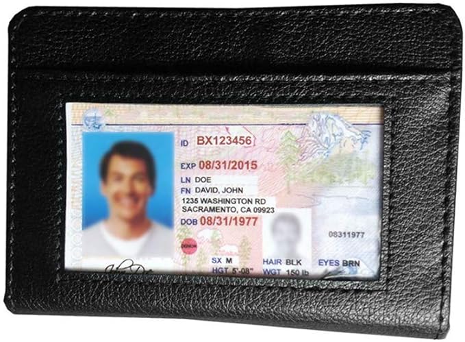 Credit Card Holder Wallet RFID Blocking Leather Wallet for Men and Women with Zipper, Huge Storage Capacity