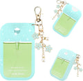 Silicone Case Compatible with Touchland Hand Sanitizer Spray Mist 1 oz with Flower keychain