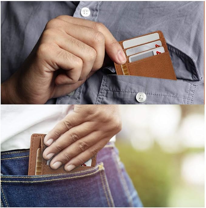 GH GOLD HORSE Slim RFID Blocking Card Holder Minimalist Leather Front Pocket Wallet for Women | Slim, RFID Blocking, Minimalist, Front Pocket