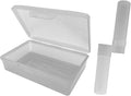 American Comb White Toothbrush Covers & Soap Box Set - Matching Colors - Tooth Brush Cover Cap, Soap Dish Travel, Soap Dish Holder Travel - Plastic Portable Set with Cover