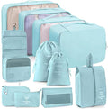 Packing Cubes 11 PCS, Mesh Breathable Luggage Organizers Bags, Packing Organizers, Durable Travel Essentials Bags Set, Travel Packing Organizers, Lake blue