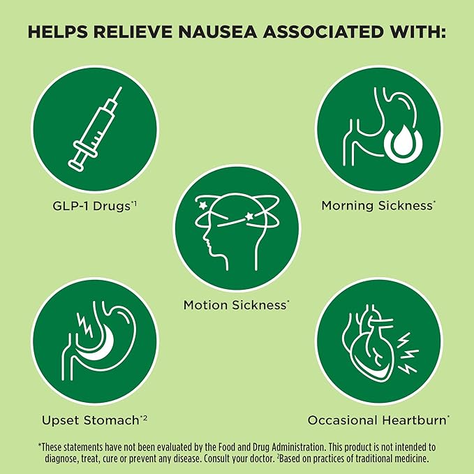 from The Makers of Dramamine, Advanced Herbals Ginger Chews for Nausea Relief, Morning Sickness Relief & Motion Sickness Relief During Travel, Lemon-Honey, 40 Count