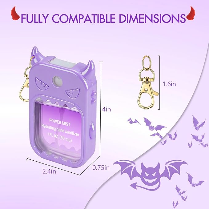 JAMIEWIN Spray Hand Sanitizer Case Compatible with Touchland Hand Sanitizer 1fl. Oz. Monster Silicone Case Holder Accessory