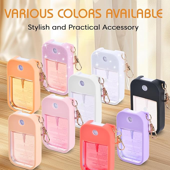 Silicone Case Compatible with Touchland Hand Sanitizer Spray, Protective Case for Spray 1FL. OZ (Blush Beige(1PCS))