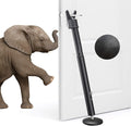 Door Security Bar - Upgraded Anti-Slip Base,Heavy Duty Burglar Door Stopper Stick,28-52" Adjustable Barricade Safety Jammer Stoper for Front Door Patio Sliding Glass Window,Black