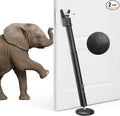 2 Pack Door Security Bar - Upgraded 360° Pivoting Anti-Slip Base,Heavy Duty Burglar Door Stopper Stick,28-52" Adjustable Barricade Safety Jammer Stoper for Front Door Patio Sliding Glass Window