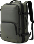 BAGOK Carry On Travel Backpack, 35L-40L Expandable Extra Large Airline Approved,Lightweight Daypack for Men and Women（Green）
