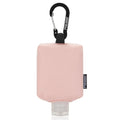 2nd Childhood Travel Hand Sanitizer Keychain – Small Refillable 2 oz Bottle with Clip-On Holder – Portable Sanitizer Case for Purse, Backpack, Gym Bag (Pink)