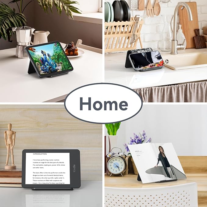 Airplane Phone Holder Mount, Travel Essentials Flexible Phone Holder, Airplane Tablet Holder for Flying, Desk, Compatible with iPhone, Smartphone, Tablet (White Silk Screen)