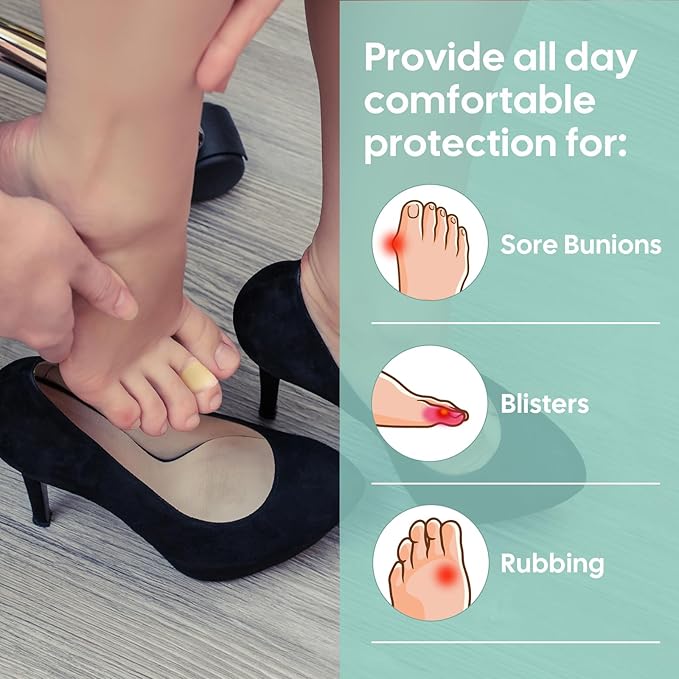 Gel Blister Bandages Hydrocolloid Bandages - Welnove 30ct Blister Cushions (Toe Pack) - Blister Bandages for Heel, Toe & Foot - Blister Pads for Prevention & Recovery - Water Resistant Bandages