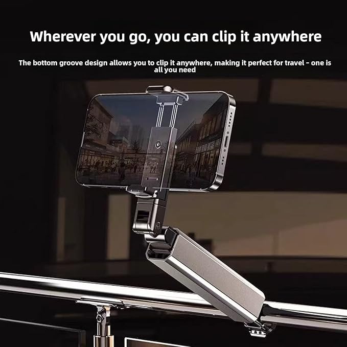 Phone Holder for Airplane Seat Back, Travel Essentials Hands-Free Phone Mount for Airplane Tray Table, Portable Lightweight Phone Stand for Mobile Phones