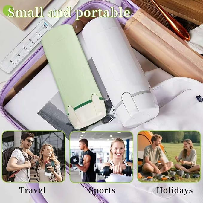 4 in 1 Travel Dispenser,4 Pack 30ML Travel Bottles for Toiletries,Travel Dispenser Bottle,Refillable,Suitable for Storing Shampoo, Shower Gel,Suitable for Vacation Camping and Gym. (White+Green)