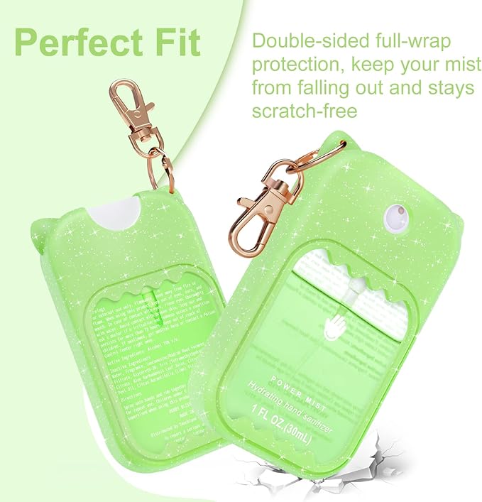 Hand Sanitizer Spray Case for Touchland Silicone Touchland Case Keychain Cute Hand Sanitizer Holder Keychain Compatible with Touch land Power Mist Gentle/Glow Mist