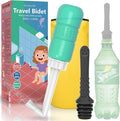 2PCS-Pack Travel Bidet + Black Backpacking Bidet Camping Bidet, 300ml Portable Bidet , 10.6oz Peri Bottle - Postpartum and Perineal Care