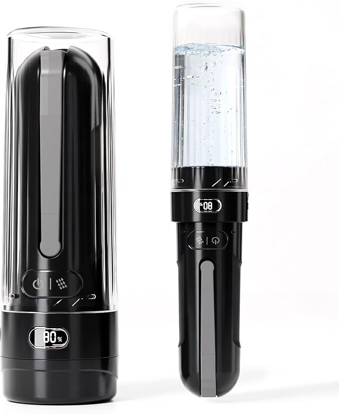 Portable Bidet for Travel | Bathroom - Rechargeable Electric Bidet Sprayer with 3 Pressure | Waterproof for Ultimate Personal Hygiene Cleaning at Home Office and Camping (Black)