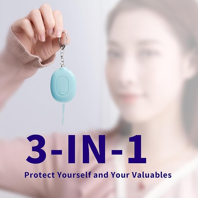 Door Stopper Security Alarm, Door Stopped Alarm When Opened, 130dB Loud Portable Vibration Sensor Door Stop Alarm with LED Flashing, USB Rechargeable for Travel Hotel Home Apartment Safety