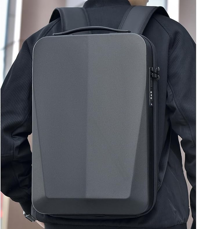Anti Theft Backpack USB Bag for Men Hardshell Laptop Pack Trip Men's Travel Backpack Password Lock Bookbag (black)