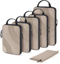 BAGSMART Compression Packing Cubes, 6 Set/4 Set/2 Set Travel Packing Cubes for Carry on Suitcases, Compression Suitcase Organizers Bag Set & Travel Cubes for Luggage, Lightweight Packing Organizers