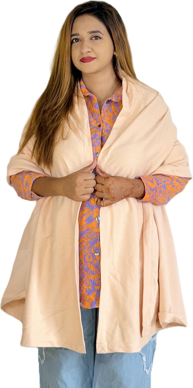 Wayfarer Shawl with Pouch | Voyagers Comfort Set with Luxury Travel Scarf, Eye Mask, Satin Scrunchies & Travel Pouch