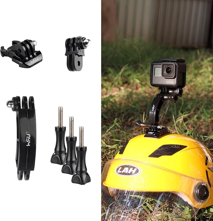 HSU Basic Adapter Grab Bag for GoPro - 13pcs Kit Including Quick Release Buckle, J-Hook Buckle, 3-Way Pivot Arms, Tripod Mount, Curved Extension Arm and Thumbscrews