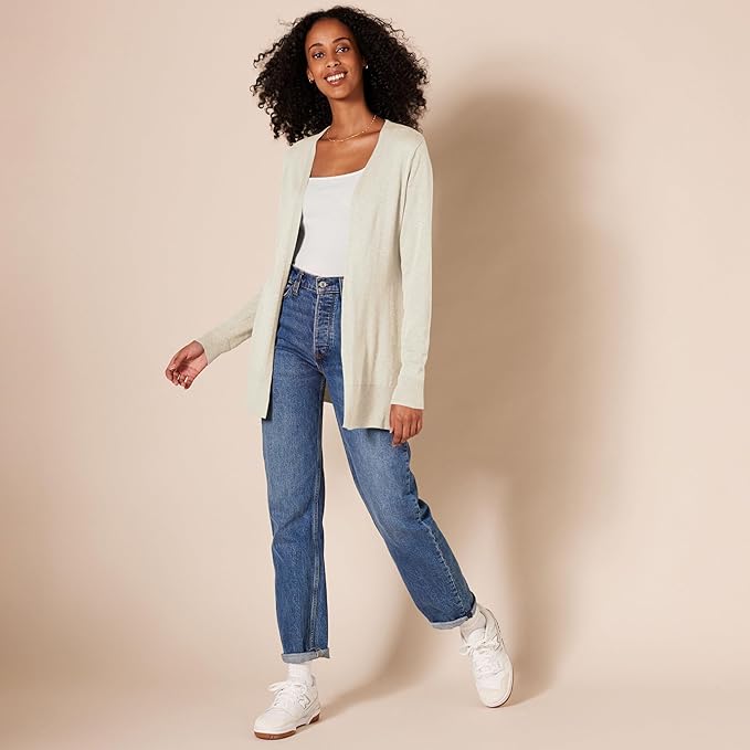 Amazon Essentials Women's Lightweight Long Sleeve Open-Front Cardigan Sweater (Available in Plus Size)