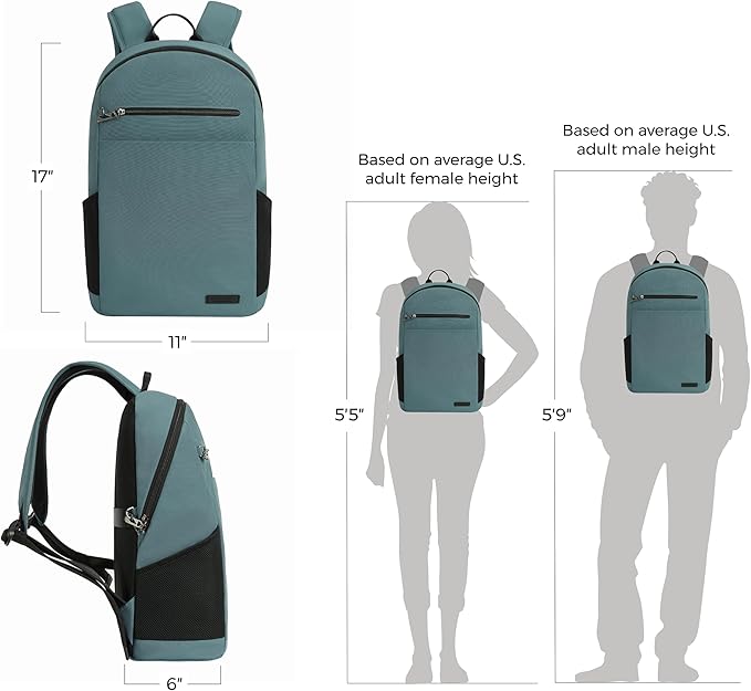 Travelon Anti-Theft Metro Backpack with RFID blocking pouch/NEW HARDWARE