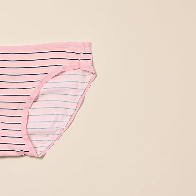 Amazon Essentials Women's Breathable Cotton Bikini Brief Underwear with Full Coverage, Multipacks