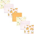 Hudson Baby Unisex Baby Cotton Flannel Receiving Blankets Bundle, Citrus Orange, One Size