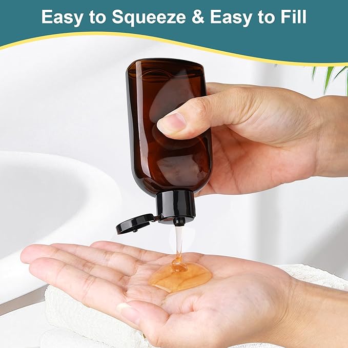 Cosywell Travel Bottles for Toiletries 8pcs 3.4oz Travel Shampoo and Conditioner Bottles TSA Approved Travel Size Containers Leak Proof Small Plastic Squeeze Bottles with Flip Cap
