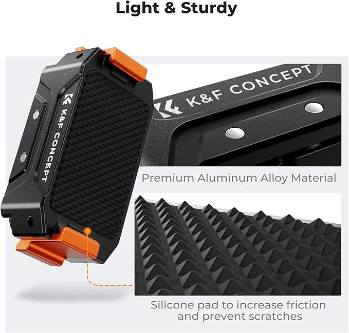 K&F CONCEPT Magnetic Quick Release Adapter Mount for DJI Osmo Action 5 Pro, with 1/4 Screw Hole/Adapter Connection, Aluminum Alloy Bracket Expansion for DJI Osmo 360/Osmo Action 4/Action 3 Accessories