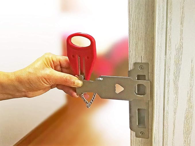 Portable Door Lock Compatible with Travel,AirBNB,School Lockdown Lock and Security Home Apartment Living Hotel Motel