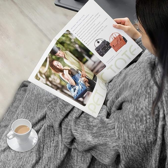 PAVILIA Wearable Blanket with Sleeves for Adult Women Men, Cozy Fleece Warm Wrap Throw with Arms, Gifts for Christmas, Wife