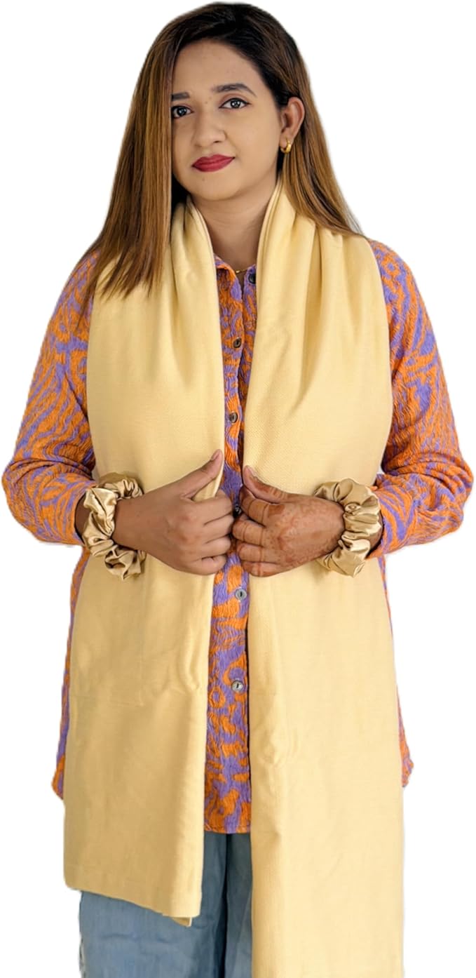 Wayfarer Shawl with Pouch | Voyagers Comfort Set with Luxury Travel Scarf, Eye Mask, Satin Scrunchies & Travel Pouch