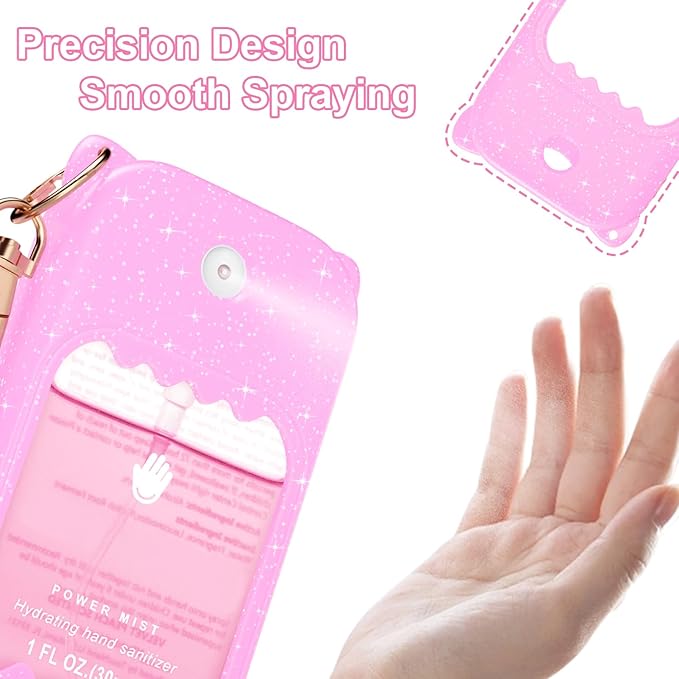 Hand Sanitizer Spray Case for Touchland Silicone Touchland Case Keychain Cute Hand Sanitizer Holder Keychain Compatible with Touch land Power Mist Gentle/Glow Mist