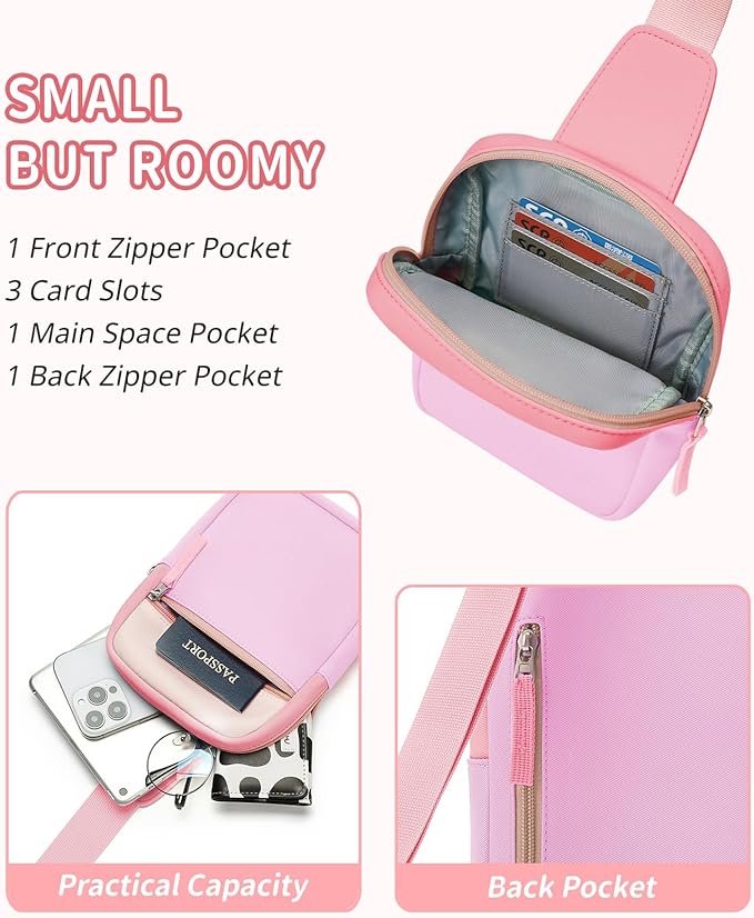 Mothers Day Gifts for Daughter, Birthday Graduation Gifts for 8 9 10 11 12 Year Old Teens Girls Her,Fanny Pack Sling Crossbody Bag Belt Bags Purse, Preppy Teen Girl Gift Trendy Stuff Travel Essentials