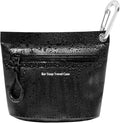 Travel Soap Container Bag with Waterproof Zipper and Carabiner Clip Waterproof and Leak Proof Soap Travel Case Travel Accessories (Black)