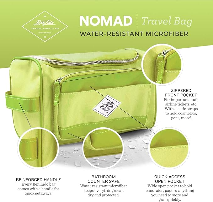 Convenience Kits International Women’s Super Premium 31 pc Travel Kit Featuring: Ensemble of Travel-Size Hair Care Products Plus Face, Body, Oral Care, Travel Essentials (Green)