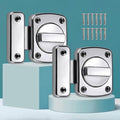Bathroom Stall Door Latch Inner Door Reinforcement Lock,Zinc Alloy Bathroom Gate Door Latch,Inner Door Anti-Prying French Door Locks,Slide Locks for Inside Door,Night Latches